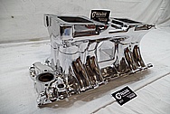 Aluminum High Rise V8 Intake Manifold AFTER Chrome-Like Metal Polishing and Buffing Services / Restoration Services