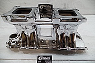 Aluminum High Rise V8 Intake Manifold AFTER Chrome-Like Metal Polishing and Buffing Services / Restoration Services