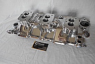 Small Block Chevy Aluminum Intake Manifold AFTER Chrome-Like Metal Polishing and Buffing Services / Restoration Services