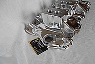 Small Block Chevy Aluminum Intake Manifold AFTER Chrome-Like Metal Polishing and Buffing Services / Restoration Services