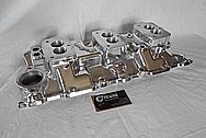 Small Block Chevy Aluminum Intake Manifold AFTER Chrome-Like Metal Polishing and Buffing Services / Restoration Services