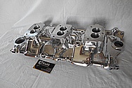 Small Block Chevy Aluminum Intake Manifold AFTER Chrome-Like Metal Polishing and Buffing Services / Restoration Services