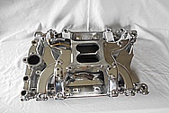 V8 Engine Aluminum Intake Manifold AFTER Chrome-Like Metal Polishing - Aluminum Polishing