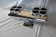 Weiand Aluminum Upper Intake Manifold AFTER Chrome-Like Metal Polishing - Aluminum Polishing 