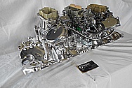 Aluminum Tri Power Intake Manifold and Carburetors AFTER Chrome-Like Metal Polishing - Aluminum Polishing