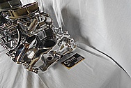 Aluminum Tri Power Intake Manifold and Carburetors AFTER Chrome-Like Metal Polishing - Aluminum Polishing