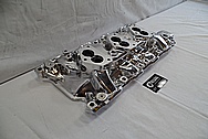 Edelbrock Aluminum Intake Manifold AFTER Chrome-Like Metal Polishing and Buffing Services - Aluminum Polishing 