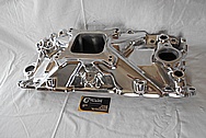 Weiand V8 Engine Aluminum Intake Manifold AFTER Chrome-Like Metal Polishing and Buffing Services - Aluminum Polishing