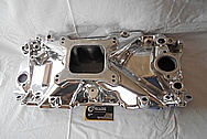 Weiand V8 Engine Aluminum Intake Manifold AFTER Chrome-Like Metal Polishing and Buffing Services - Aluminum Polishing