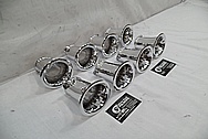 Intake Manifold with Individual Throttle Bodies and Velocity Stacks AFTER Chrome-Like Metal Polishing and Buffing Services - Aluminum Polishing