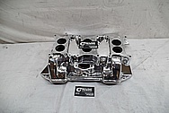 V8 Aluminum Intake Manifold AFTER Chrome-Like Metal Polishing and Buffing Services - Aluminum Polishing 