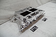 V8 Aluminum Blower Intake Manifold AFTER Chrome-Like Metal Polishing and Buffing Services - Aluminum Polishing Service 