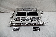 V8 Aluminum Blower Intake Manifold AFTER Chrome-Like Metal Polishing and Buffing Services - Aluminum Polishing Service 