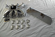 Aluminum V8 Engine Intake Manifold AFTER Chrome-Like Metal Polishing - Aluminum Polishing Services