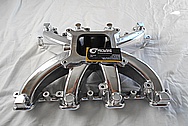 Aluminum V8 Engine Intake Manifold AFTER Chrome-Like Metal Polishing - Aluminum Polishing Services