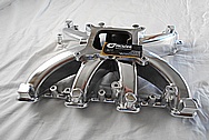 Aluminum V8 Engine Intake Manifold AFTER Chrome-Like Metal Polishing - Aluminum Polishing Services