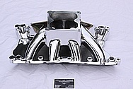 Edelbrock Chevy V8 Aluminum Intake Manifold AFTER Chrome-Like Metal Polishing and Buffing Services