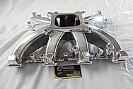 Aluminum V8 Engine Intake Manifold AFTER Chrome-Like Metal Polishing - Aluminum Polishing Services