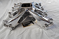 Aluminum V8 Engine Intake Manifold AFTER Chrome-Like Metal Polishing - Aluminum Polishing Services