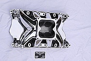 Edelbrock Chevy V8 Aluminum Intake Manifold AFTER Chrome-Like Metal Polishing and Buffing Services