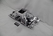 Edelbrock Aluminum Intake Manifold AFTER Chrome-Like Metal Polishing and Buffing Services - Aluminum Polishing Services