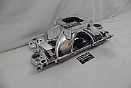 Edelbrock Aluminum Intake Manifold AFTER Chrome-Like Metal Polishing and Buffing Services - Aluminum Polishing Services
