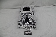 Edelbrock Aluminum Intake Manifold AFTER Chrome-Like Metal Polishing and Buffing Services - Aluminum Polishing Services