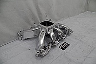 Edelbrock Aluminum V8 Engine Intake Manifold AFTER Chrome-Like Metal Polishing and Buffing Services / Restoration Services - Aluminum Polishing