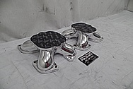 Weber Aluminum V8 Engine Spacer Adapters AFTER Chrome-Like Metal Polishing and Buffing Services / Restoration Services - Aluminum Polishing