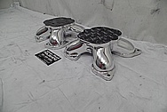 Weber Aluminum V8 Engine Spacer Adapters AFTER Chrome-Like Metal Polishing and Buffing Services / Restoration Services - Aluminum Polishing
