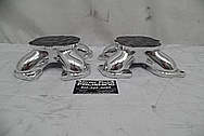 Weber Aluminum V8 Engine Spacer Adapters AFTER Chrome-Like Metal Polishing and Buffing Services / Restoration Services - Aluminum Polishing