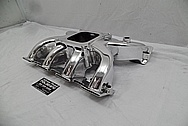 Aluminum V8 Intake Manifold AFTER Chrome-Like Metal Polishing and Buffing Services - Aluminum Polishing Services 