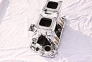 Edelbrock Ford V8 Aluminum Intake Manifold AFTER Chrome-Like Metal Polishing and Buffing Services