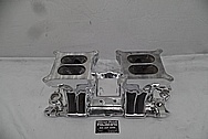 1932 Roadster Weiand Aluminum V8 Intake Manifold AFTER Chrome-Like Metal Polishing and Buffing Services PLUS High Quality Ceramic Coating - Aluminum Polishing Services 