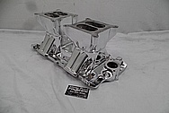 1932 Roadster Weiand Aluminum V8 Intake Manifold AFTER Chrome-Like Metal Polishing and Buffing Services PLUS High Quality Ceramic Coating - Aluminum Polishing Services 