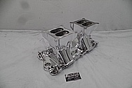 1932 Roadster Weiand Aluminum V8 Intake Manifold AFTER Chrome-Like Metal Polishing and Buffing Services PLUS High Quality Ceramic Coating - Aluminum Polishing Services 