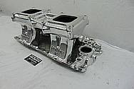 Holley Pro Dominator Aluminum V8 Intake Manifold AFTER Chrome-Like Metal Polishing and Buffing Services - Aluminum Polishing Services