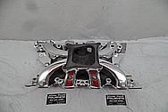 Holley Strip Dominator Aluminum V8 Intake Manifold AFTER Chrome-Like Metal Polishing and Buffing Services - Aluminum Polishing - Intake Polishing