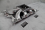 Holley Strip Dominator Aluminum V8 Intake Manifold AFTER Chrome-Like Metal Polishing and Buffing Services - Aluminum Polishing - Intake Polishing