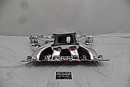 Holley Strip Dominator Aluminum V8 Intake Manifold AFTER Chrome-Like Metal Polishing and Buffing Services - Aluminum Polishing - Intake Polishing