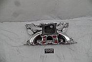 Holley Strip Dominator Aluminum V8 Intake Manifold AFTER Chrome-Like Metal Polishing and Buffing Services - Aluminum Polishing - Intake Polishing