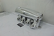 Nissan SR20DET Greddy 4 Cylinder Aluminum Intake Manifold AFTER Chrome-Like Metal Polishing and Buffing Services - Aluminum Polishing - Intake Polishing