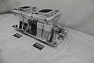 Edelbrock Tunnelram Aluminum Intake Manifold AFTER Chrome-Like Metal Polishing and Buffing Services - Aluminum Polishing