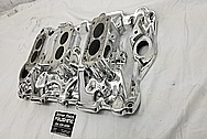 3 Deuce Tri Power Offenhauser Aluminum Intake Manifold AFTER Chrome-Like Metal Polishing and Buffing Services / Restoration Services - Aluminum Polishing