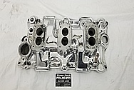 3 Deuce Tri Power Offenhauser Aluminum Intake Manifold AFTER Chrome-Like Metal Polishing and Buffing Services / Restoration Services - Aluminum Polishing