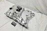 Oldsmobile 350 Offenhauser Aluminum Intake Manifold AFTER Chrome-Like Metal Polishing and Buffing Services / Restoration Services - Aluminum Polishing