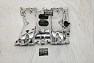 Oldsmobile 350 Offenhauser Aluminum Intake Manifold AFTER Chrome-Like Metal Polishing and Buffing Services / Restoration Services - Aluminum Polishing