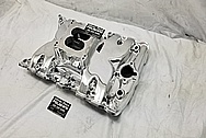 Oldsmobile 350 Offenhauser Aluminum Intake Manifold AFTER Chrome-Like Metal Polishing and Buffing Services / Restoration Services - Aluminum Polishing