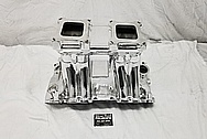 BBC Weiand 5981 Aluminum Intake Manifold AFTER Chrome-Like Metal Polishing and Buffing Services / Restoration Services - Aluminum Polishing