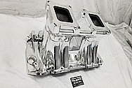 BBC Weiand 5981 Aluminum Intake Manifold AFTER Chrome-Like Metal Polishing and Buffing Services / Restoration Services - Aluminum Polishing